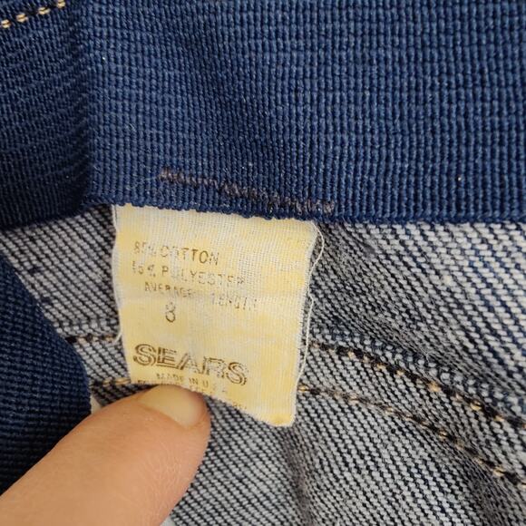Vintage 80s Sears Womens Sz 8 Super High Rise Relaxed Baggy Mom Jeans Dark Wash - Picture 6 of 9
